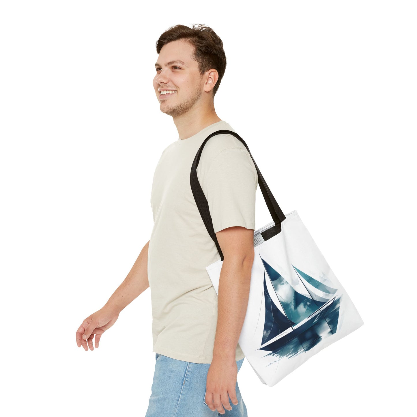 Sailboat Watercolor Tote Bag