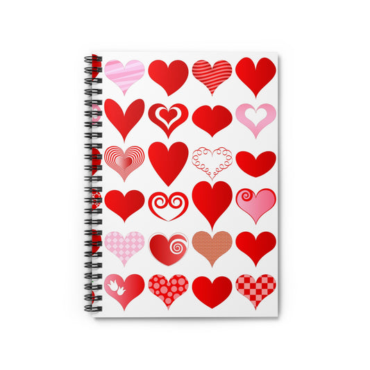 Large Hearts Spiral Notebook