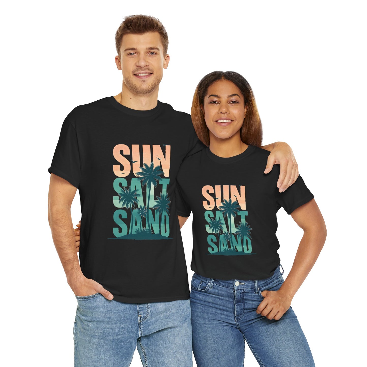 Sun, Salt, Sand Unisex Heavy Cotton Tee | Beach Vibes