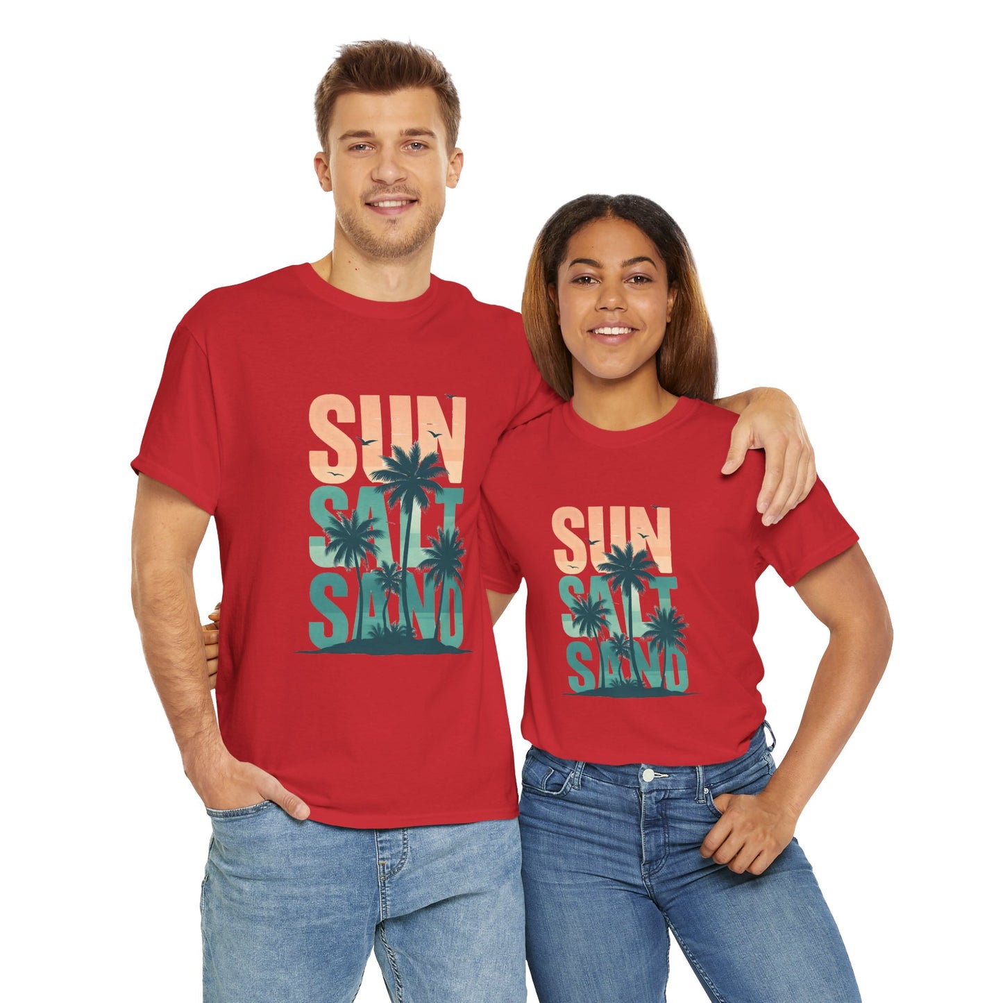 Sun, Salt, Sand Unisex Heavy Cotton Tee | Beach Vibes