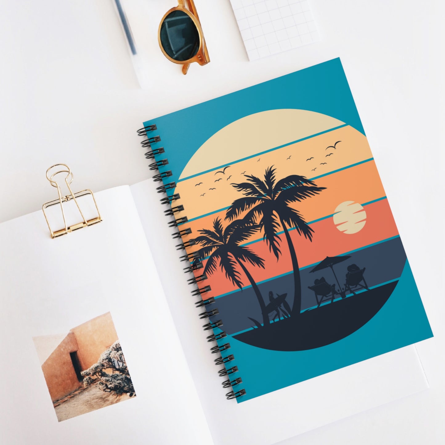 Palm Sunset Spiral Notebook