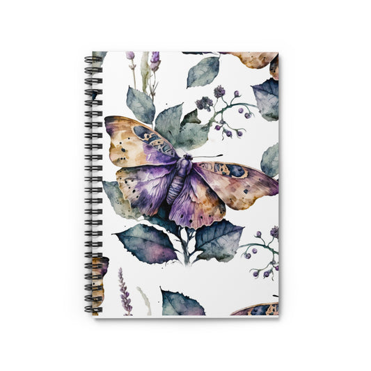 Butterfly Spiral Notebook - Ruled Line