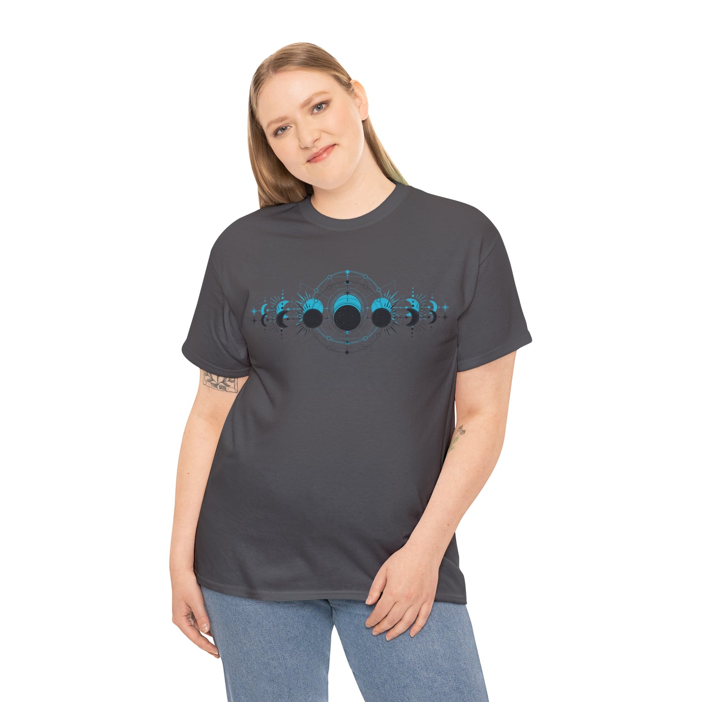 Moon Phase Unisex Heavy Cotton Tee