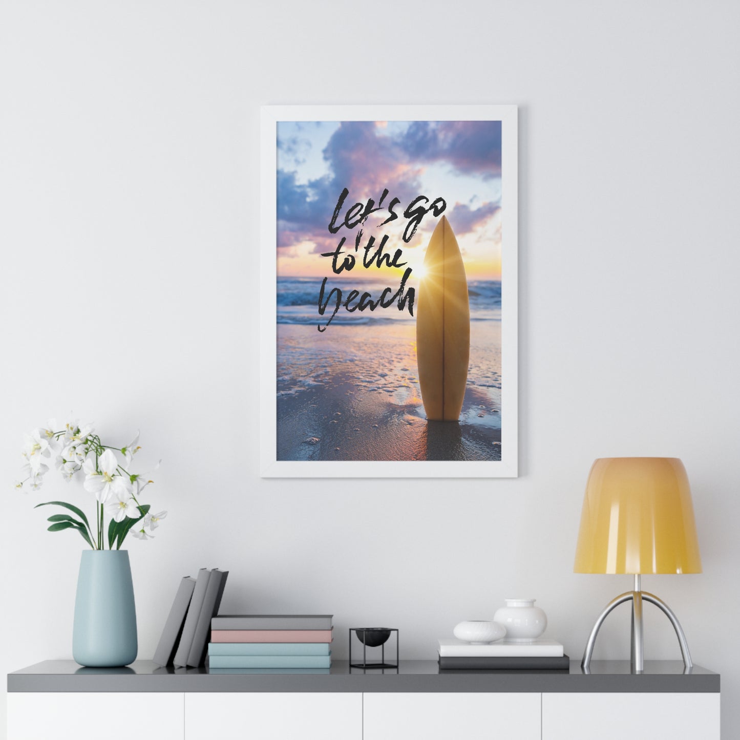 Let's Go to the Beach Framed Poster
