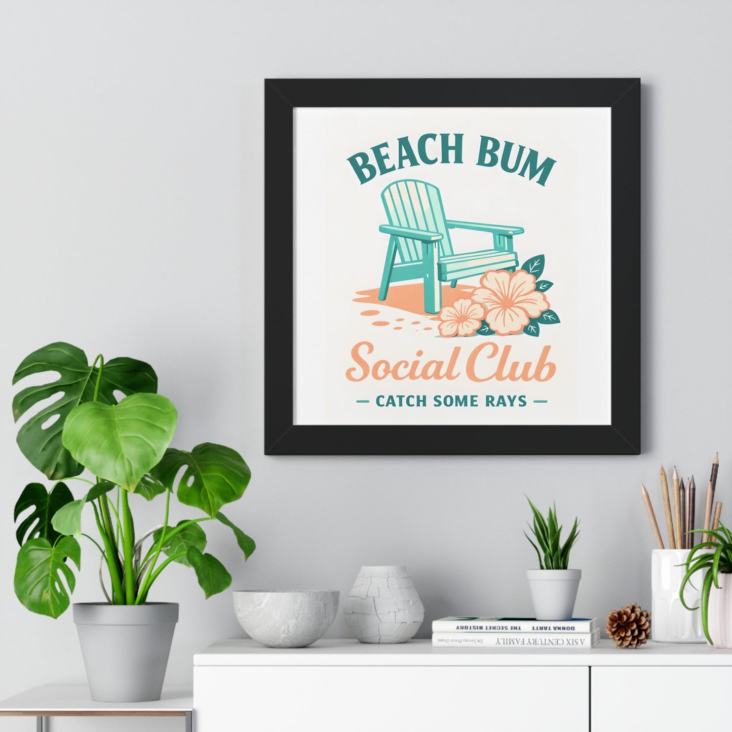 Beach Bum Social Club Framed Poster
