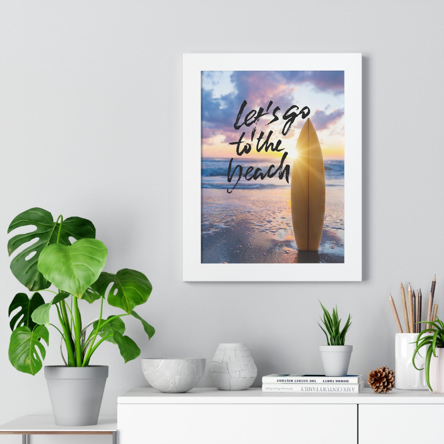 Let's Go to the Beach Framed Poster