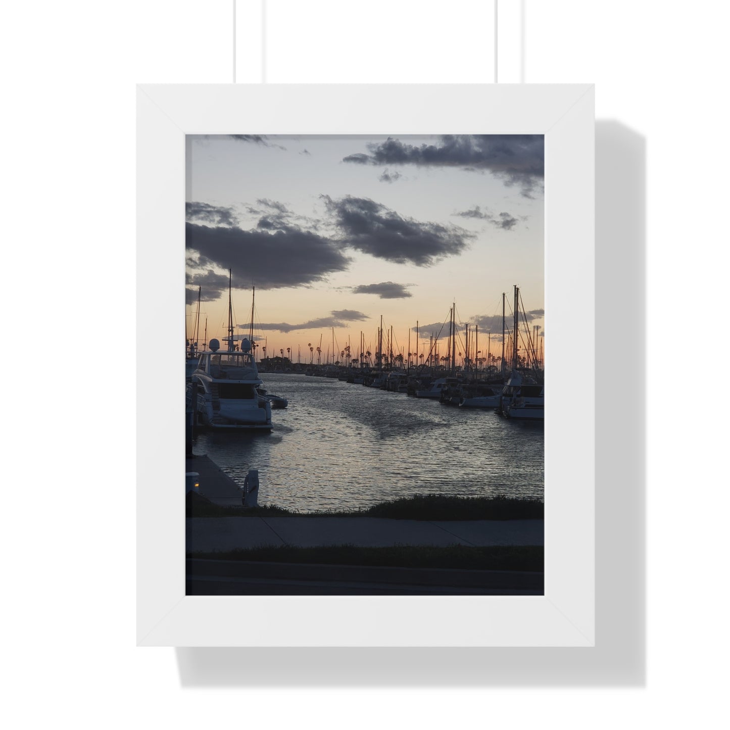 Marina Sunset Framed Poster