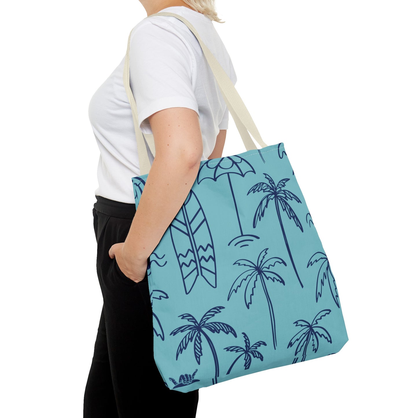 Turquoise and Royal Tote Bag