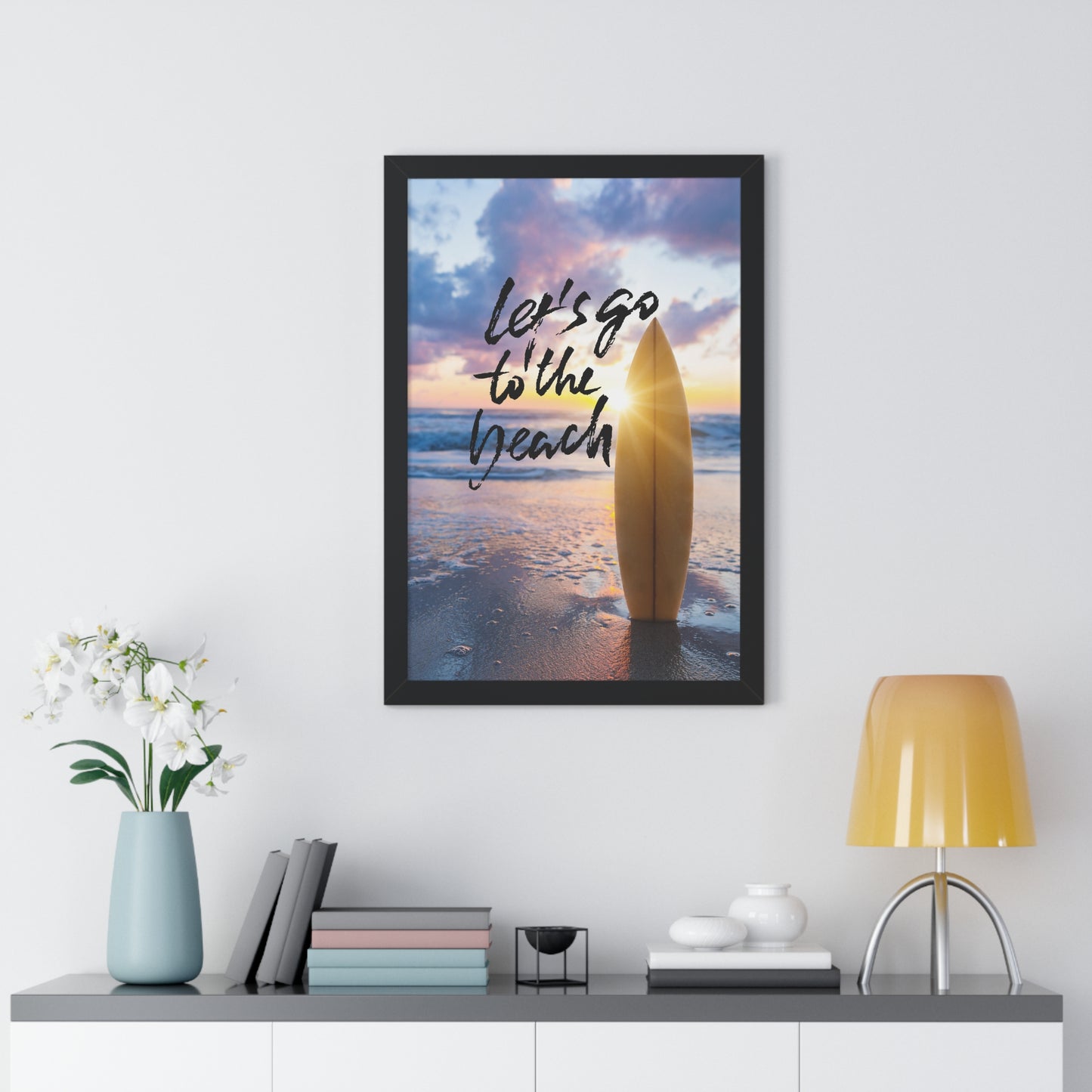 Let's Go to the Beach Framed Poster
