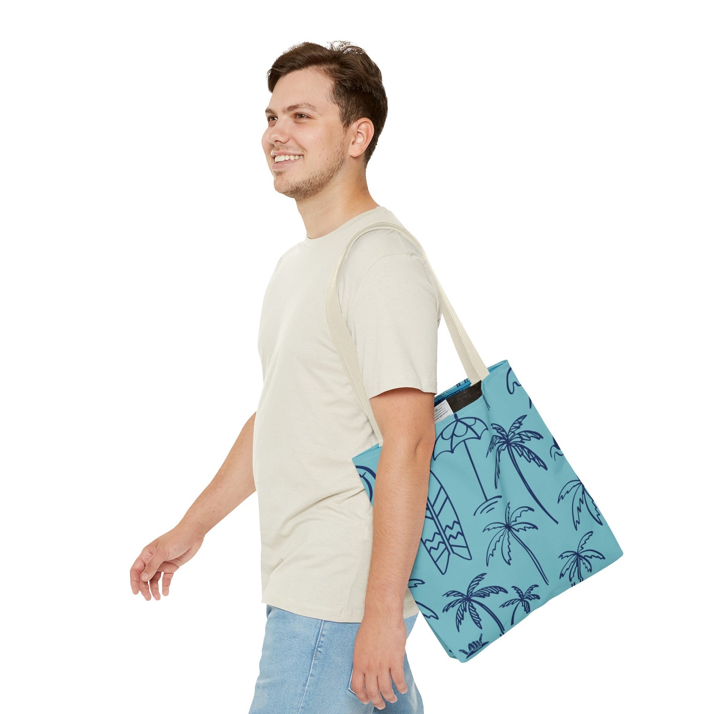 Turquoise and Royal Tote Bag