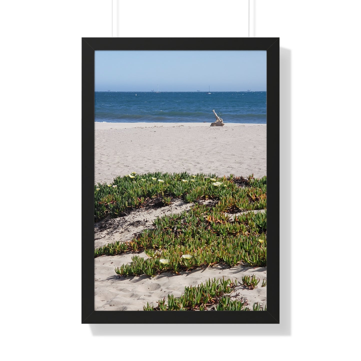 Beach Dune East Beach Santa Barbara CA Framed Poster