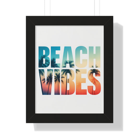 Beach Vibes Framed Poster