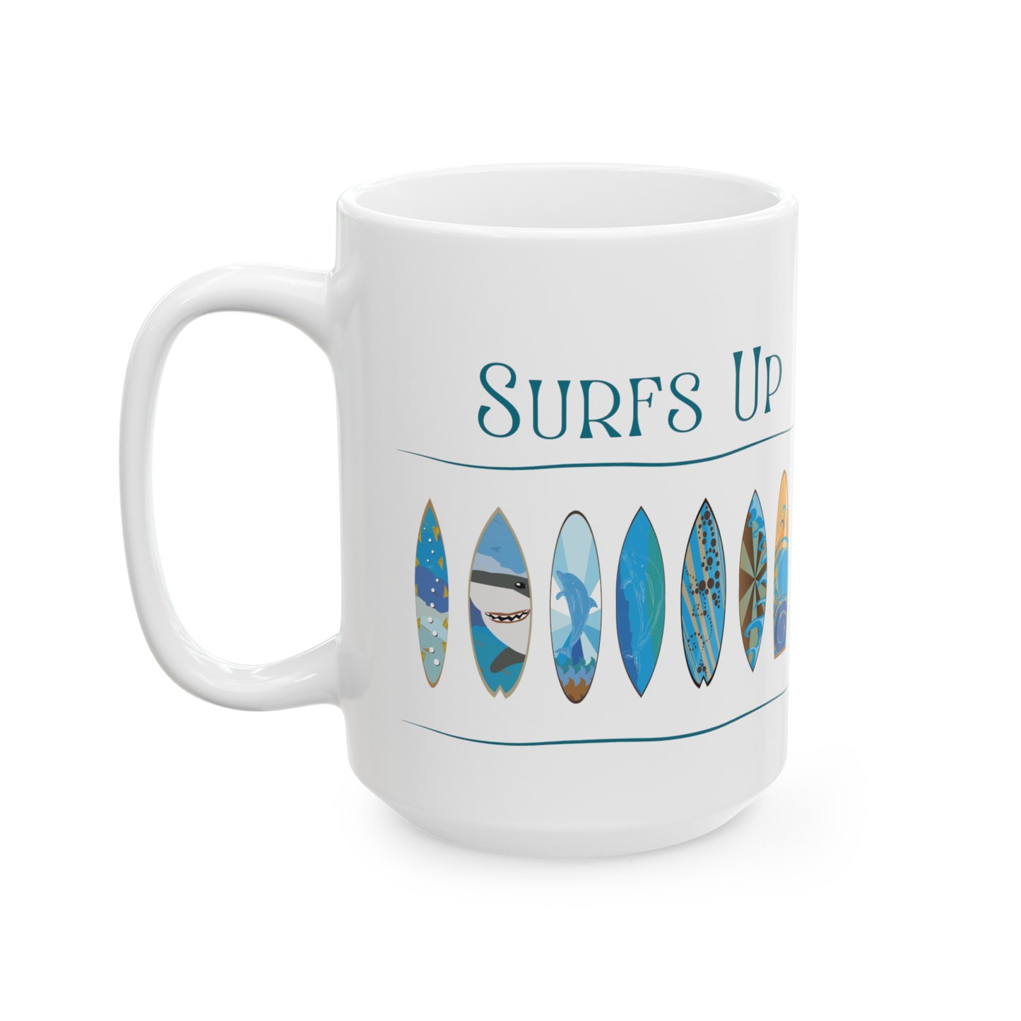 Surfs Up Ceramic Mug, (11oz, 15oz)