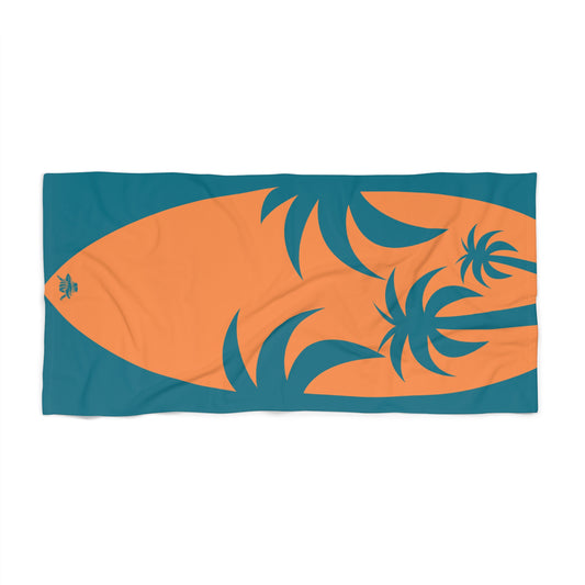 Orange and Turquoise Beach Towel