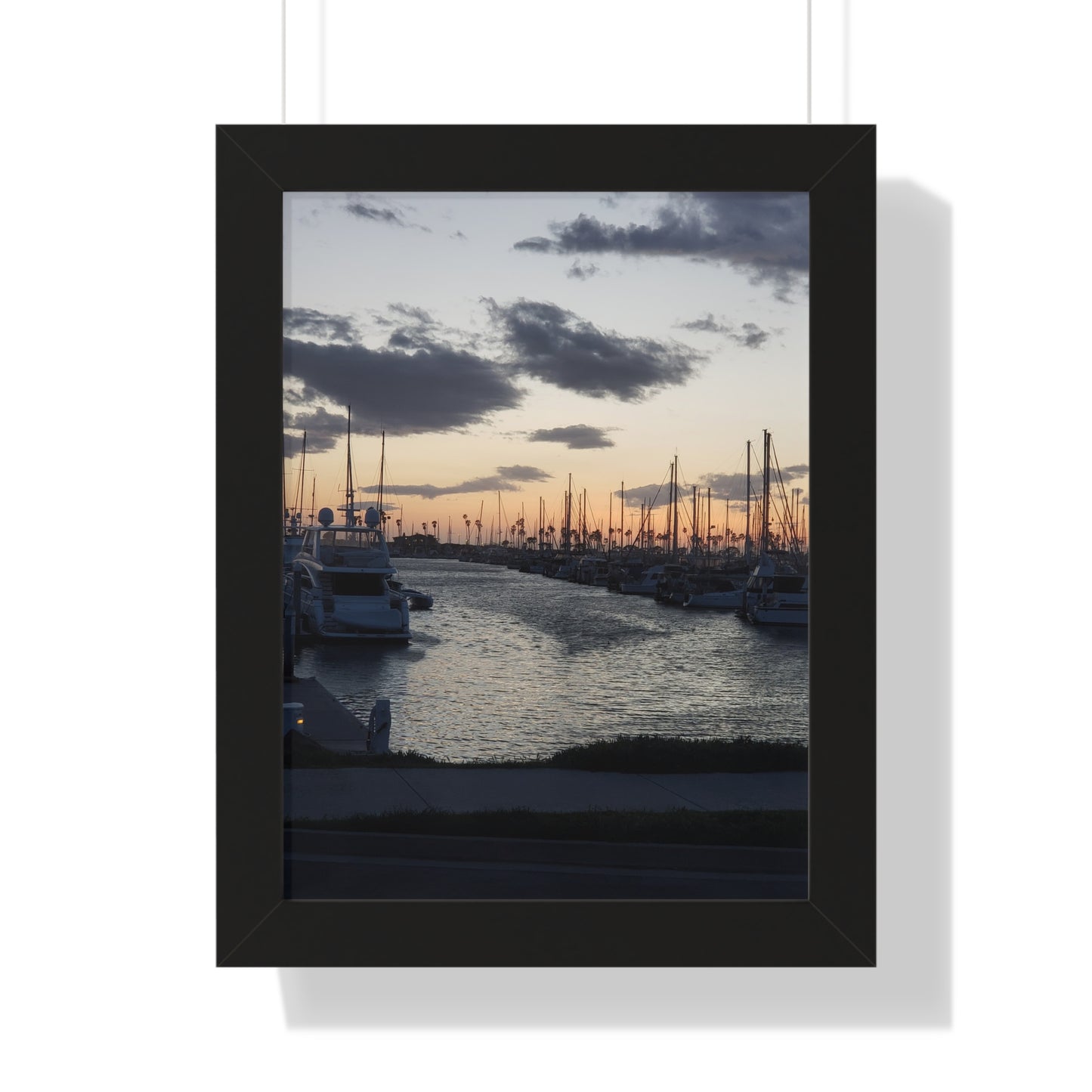 Marina Sunset Framed Poster