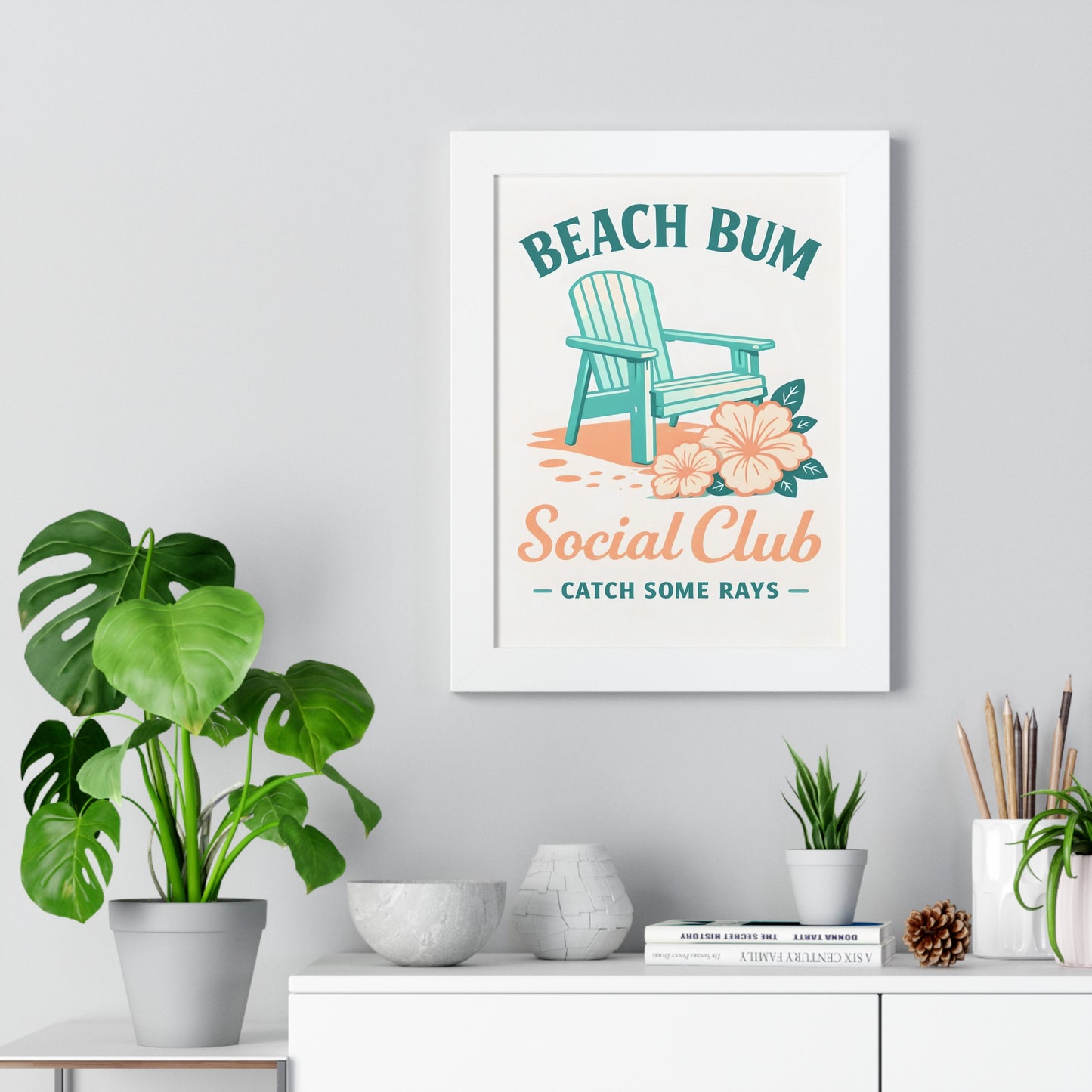 Beach Bum Social Club Framed Poster