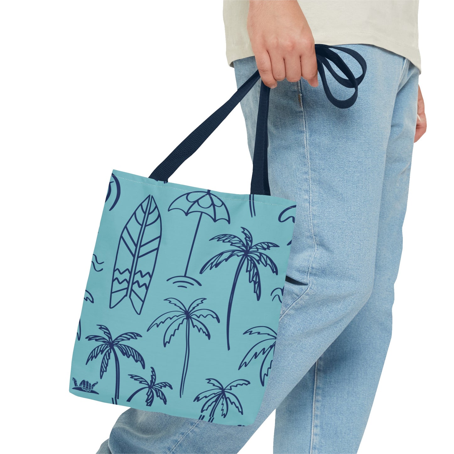 Turquoise and Royal Tote Bag