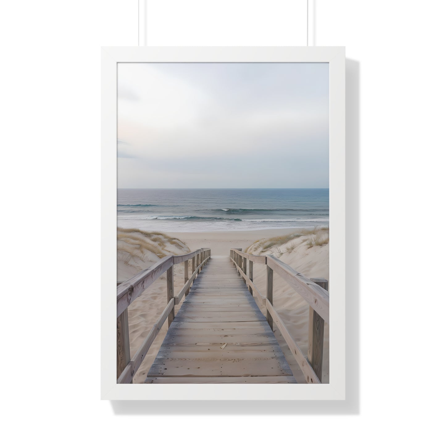 Coastal Serenity Framed Vertical Poster, Beach Decor, Coastal Vibes