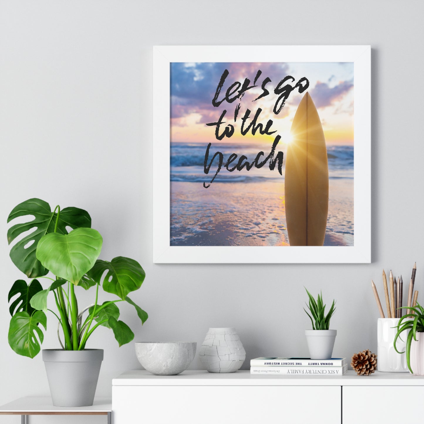 Let's Go to the Beach Framed Poster