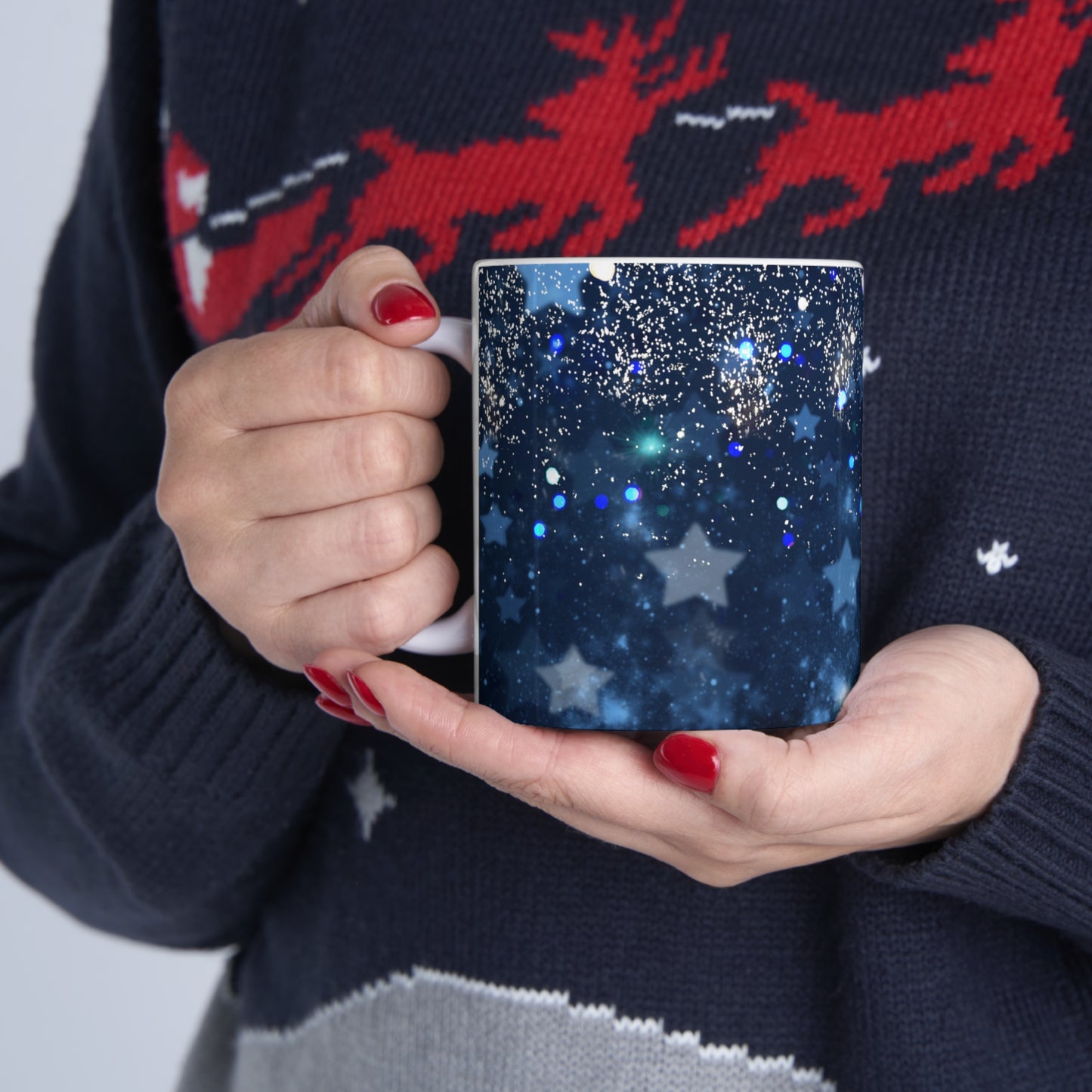 Blue Holiday Mug 11oz