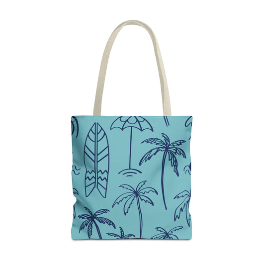 Turquoise and Royal Tote Bag