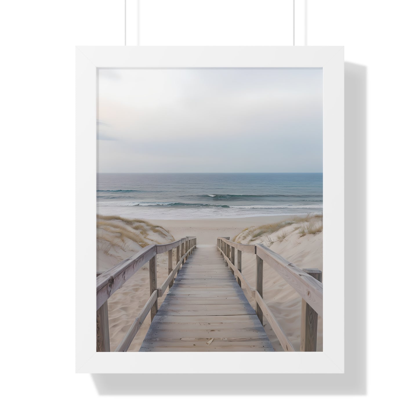 Coastal Serenity Framed Vertical Poster, Beach Decor, Coastal Vibes