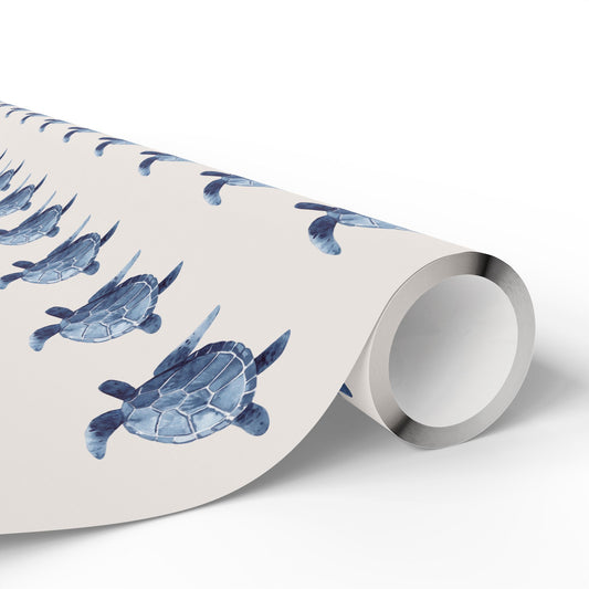 Blue Sea Turtle Wrapping Paper