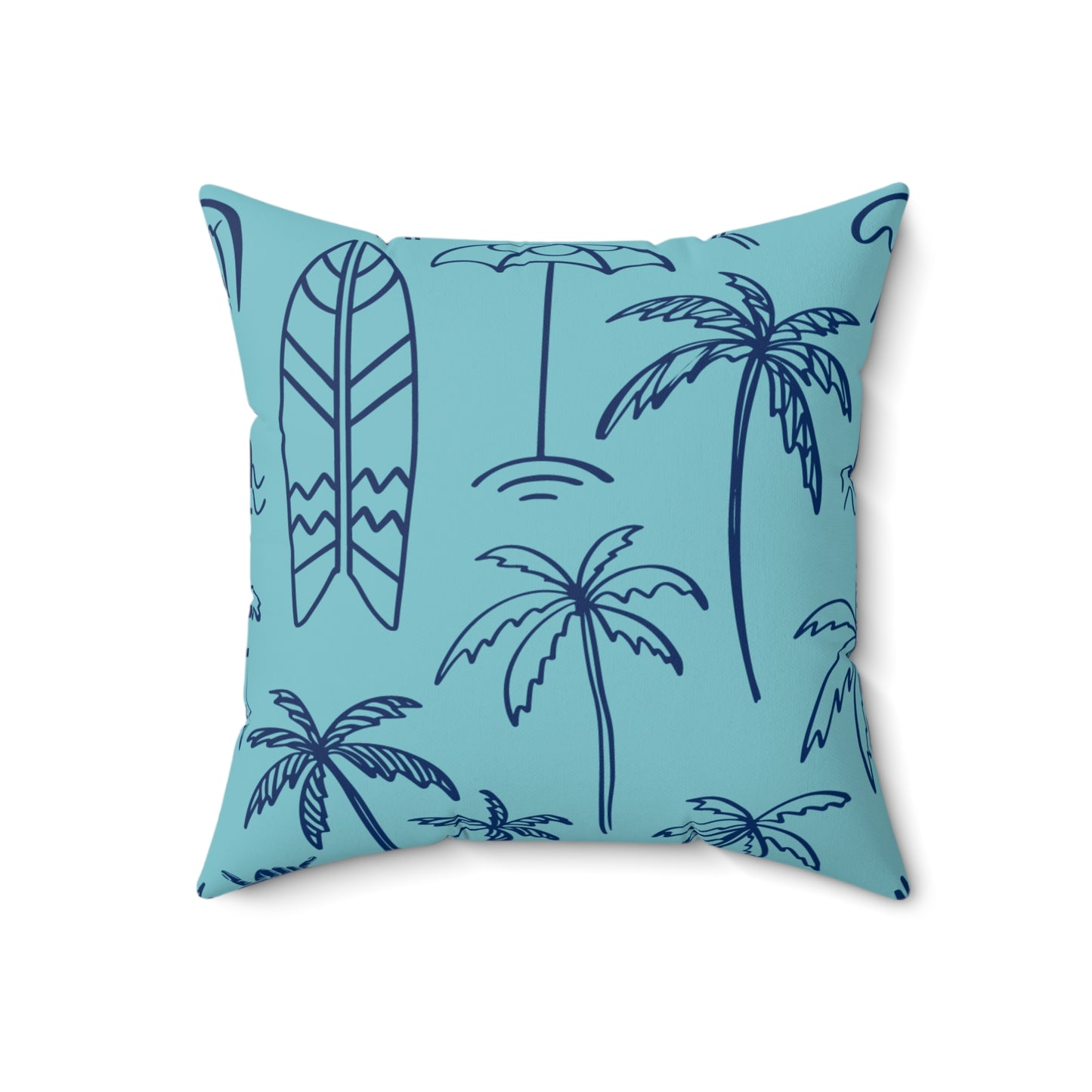 Tropical Surf Pillow (blue)