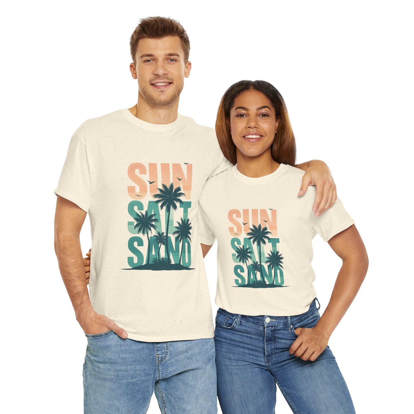 Sun, Salt, Sand Unisex Heavy Cotton Tee | Beach Vibes