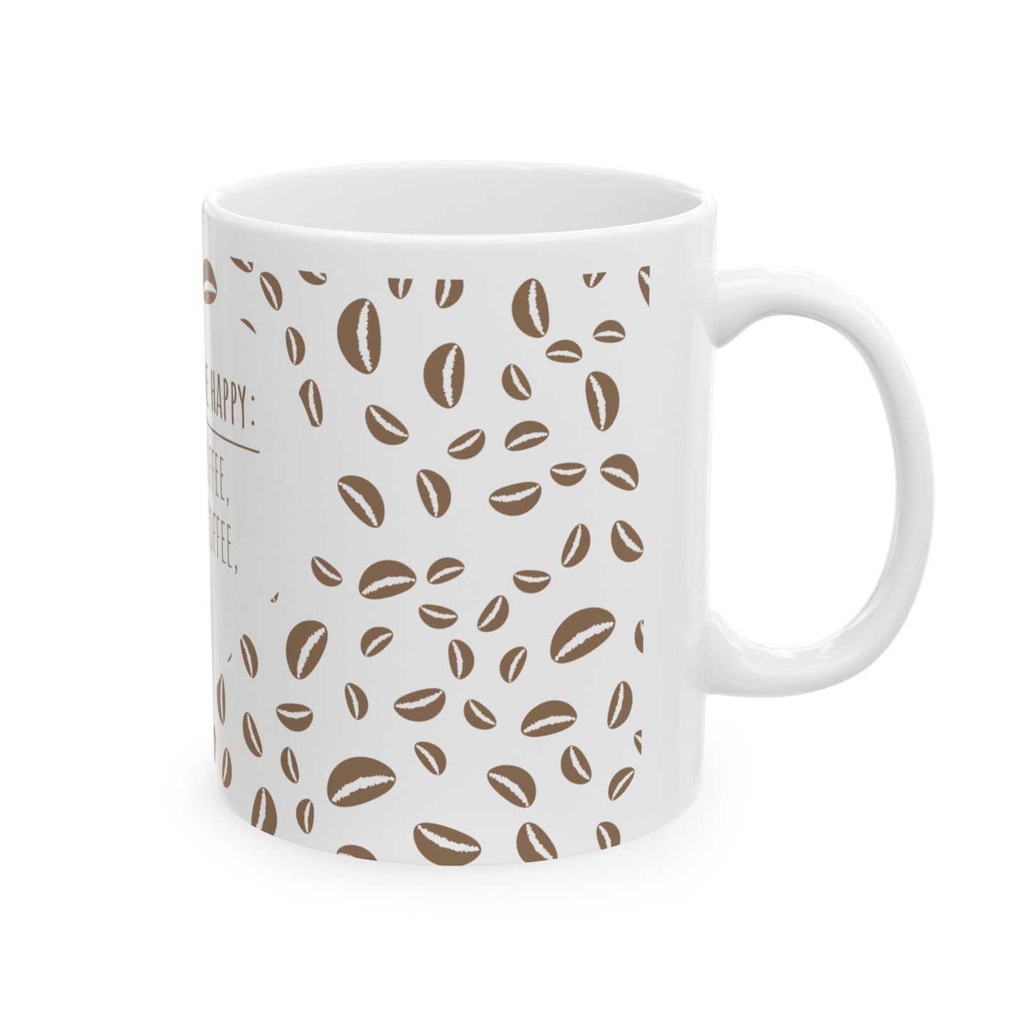 Coffee Bean Ceramic Mug 11oz