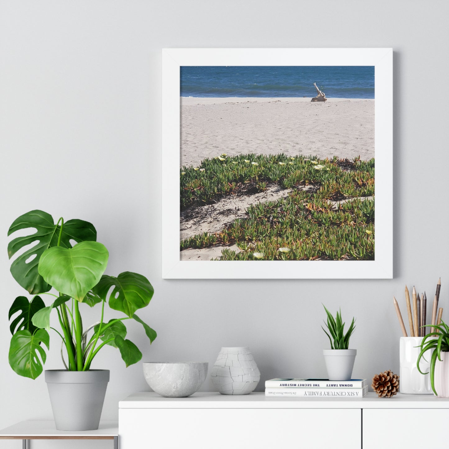 Beach Dune East Beach Santa Barbara CA Framed Poster
