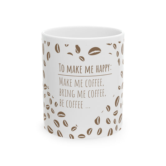 Coffee Bean Ceramic Mug 11oz