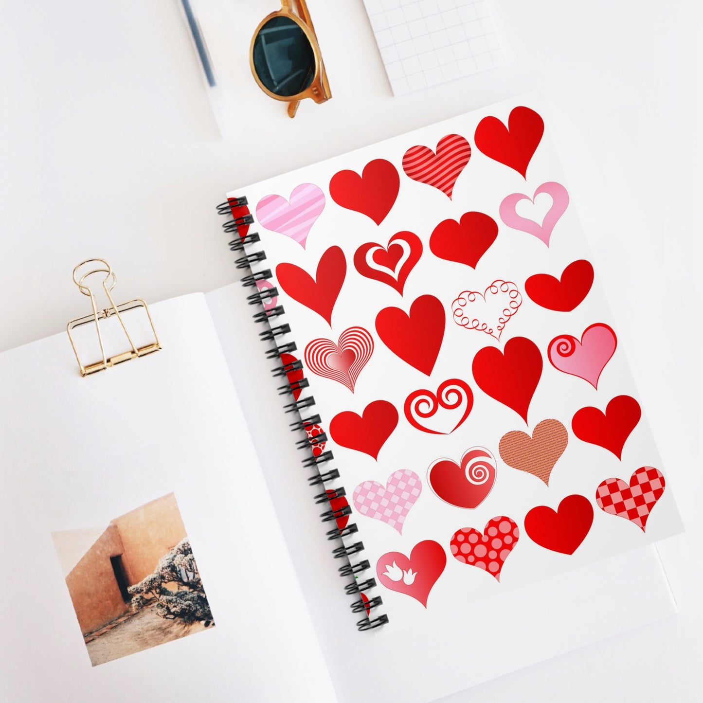 Large Hearts Spiral Notebook