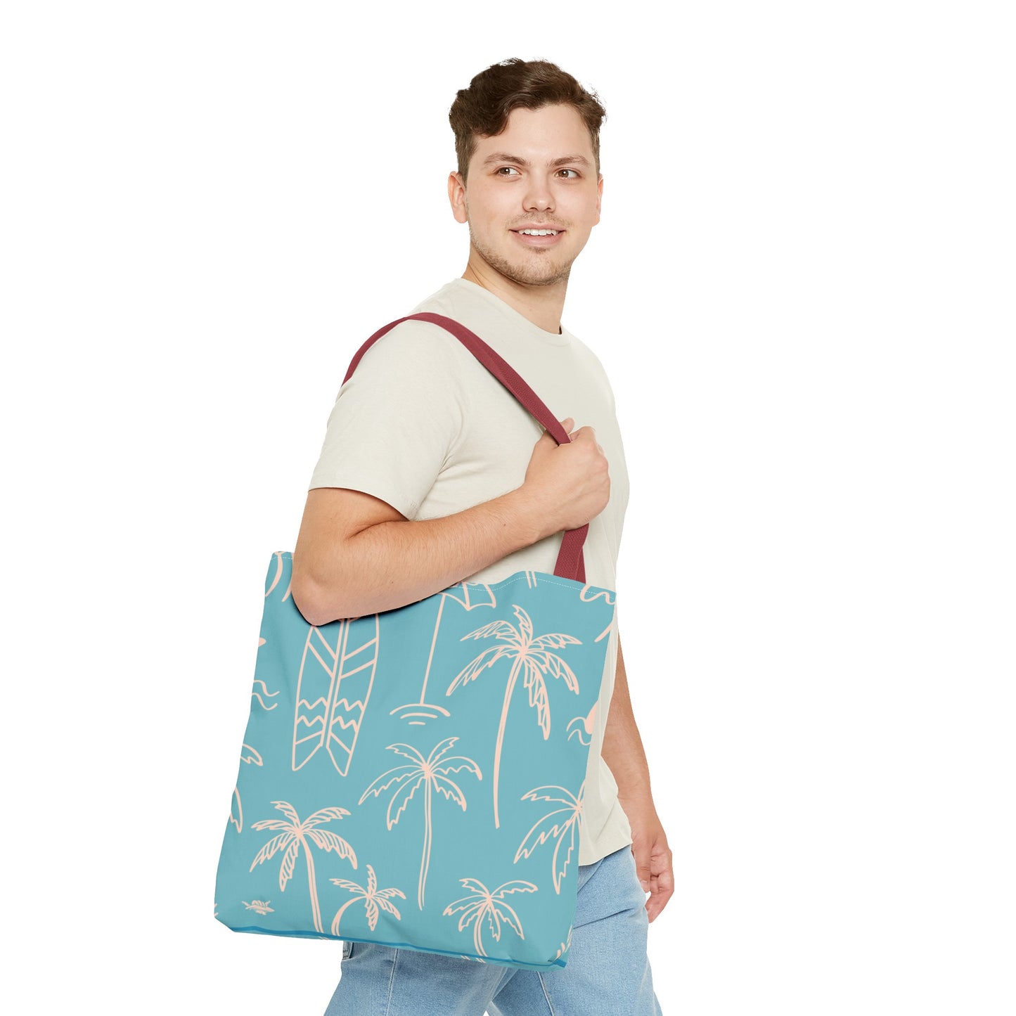 Turquoise and Sand Tote Bag