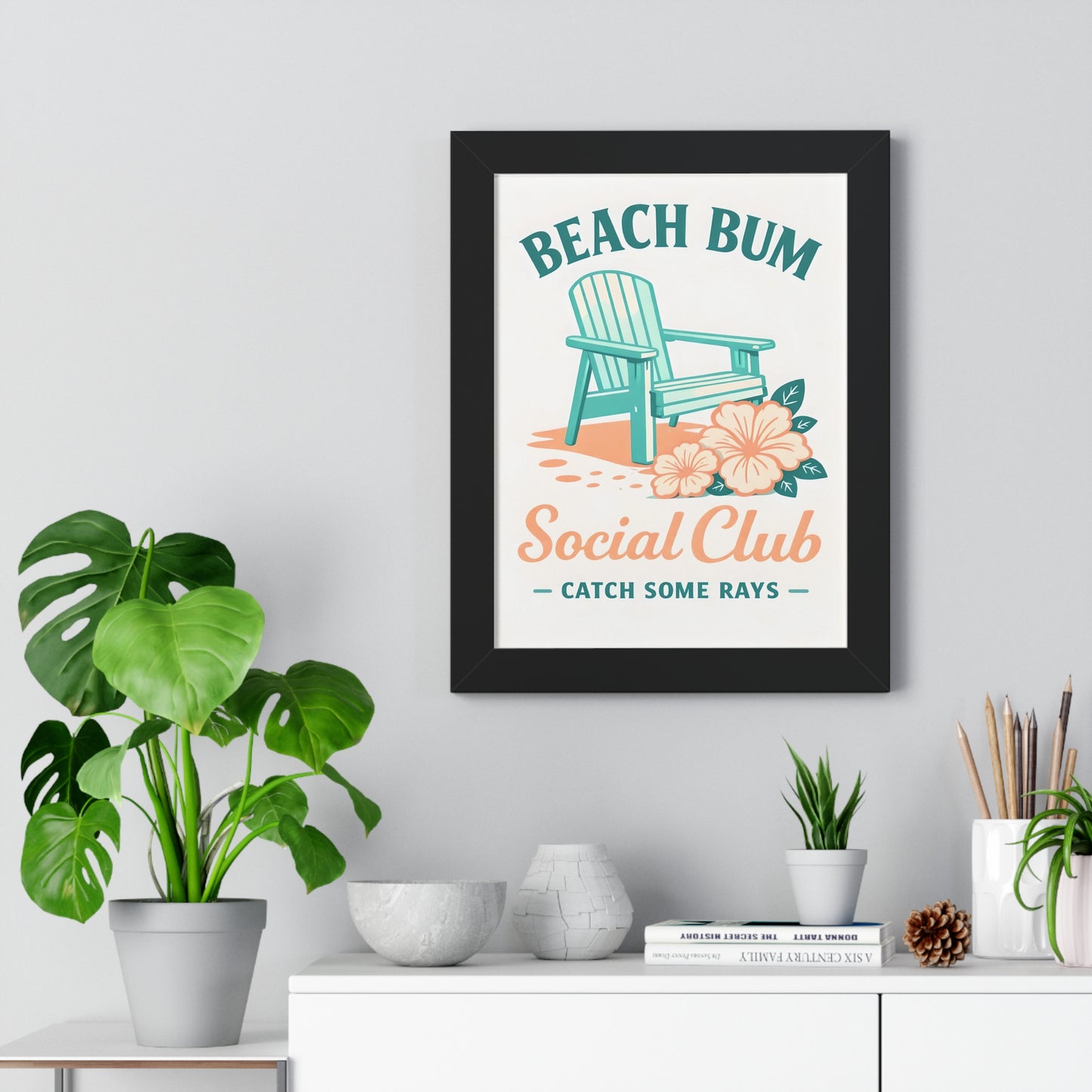 Beach Bum Social Club Framed Poster
