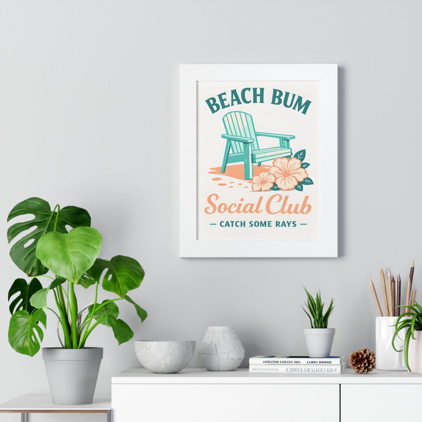 Beach Bum Social Club Framed Poster