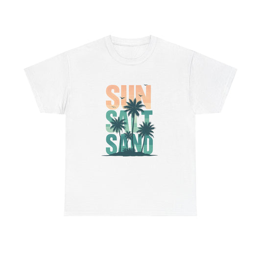 Sun, Salt, Sand Unisex Heavy Cotton Tee | Beach Vibes
