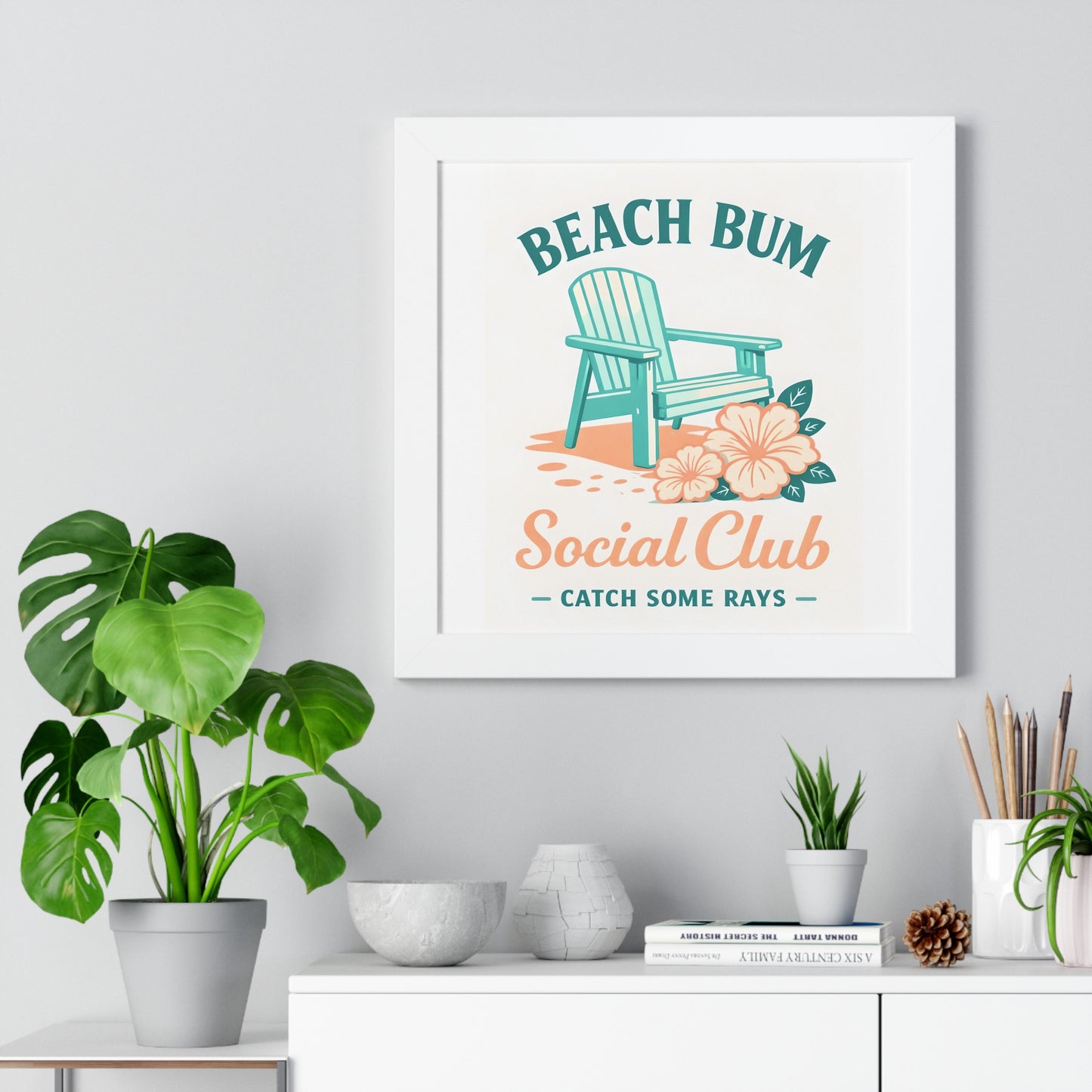 Beach Bum Social Club Framed Poster