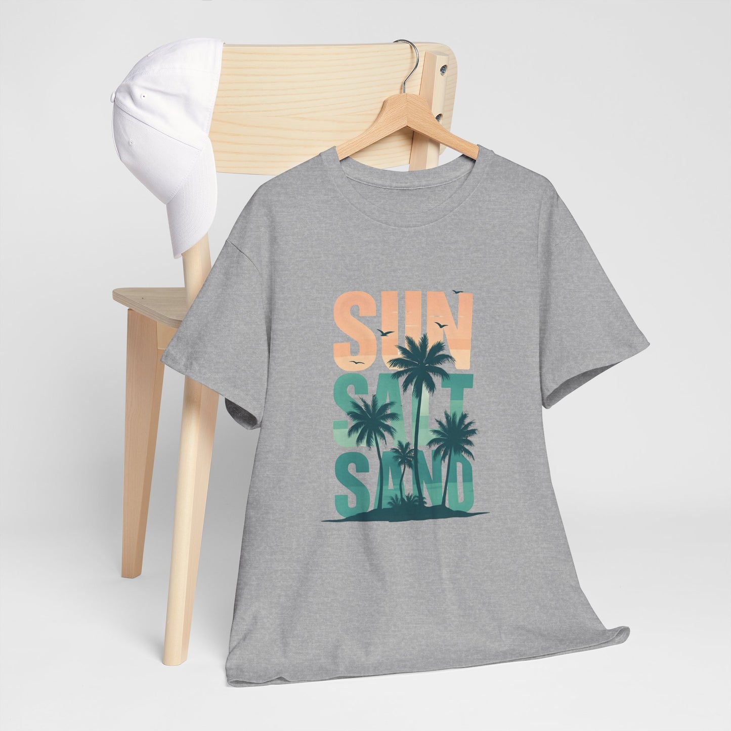 Sun, Salt, Sand Unisex Heavy Cotton Tee | Beach Vibes