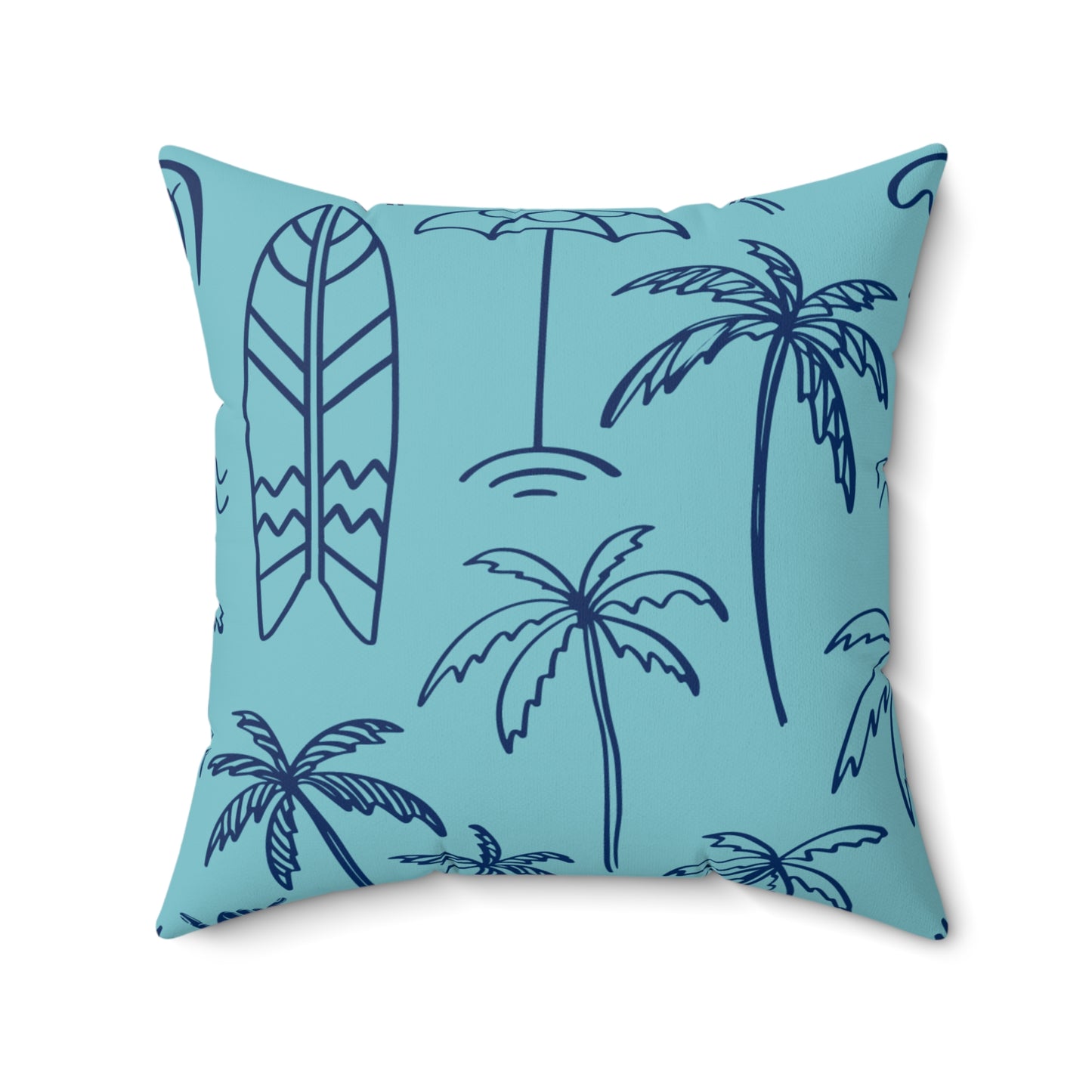 Tropical Surf Pillow (blue)