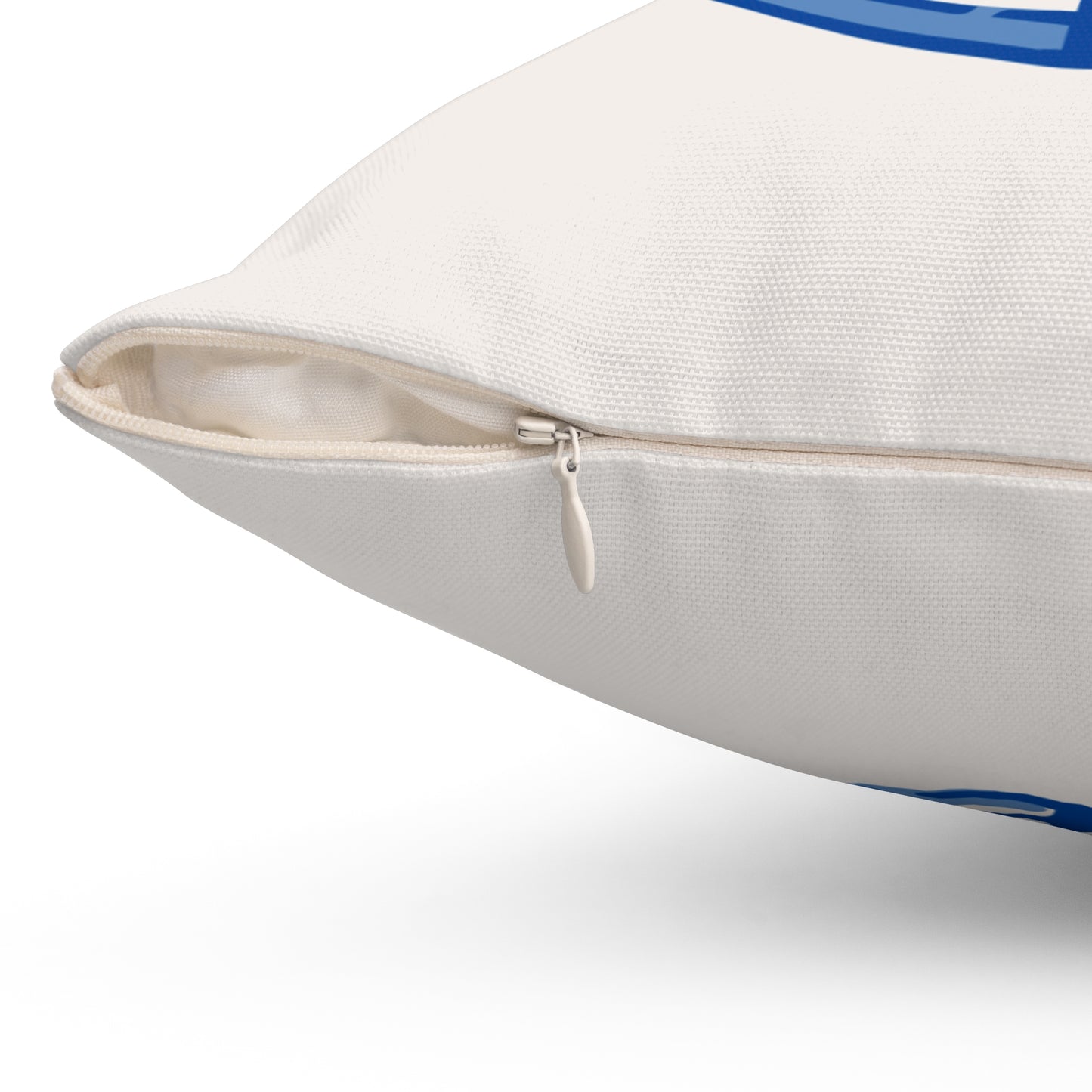 Nautical Compass Decorative Pillow - Spun Polyester Square Cushion for Home & Travel