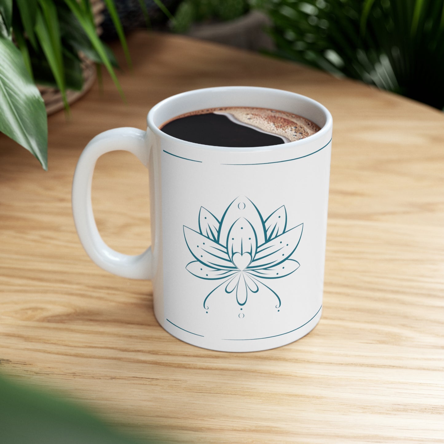 Lotus Flower Ceramic Mug 11oz