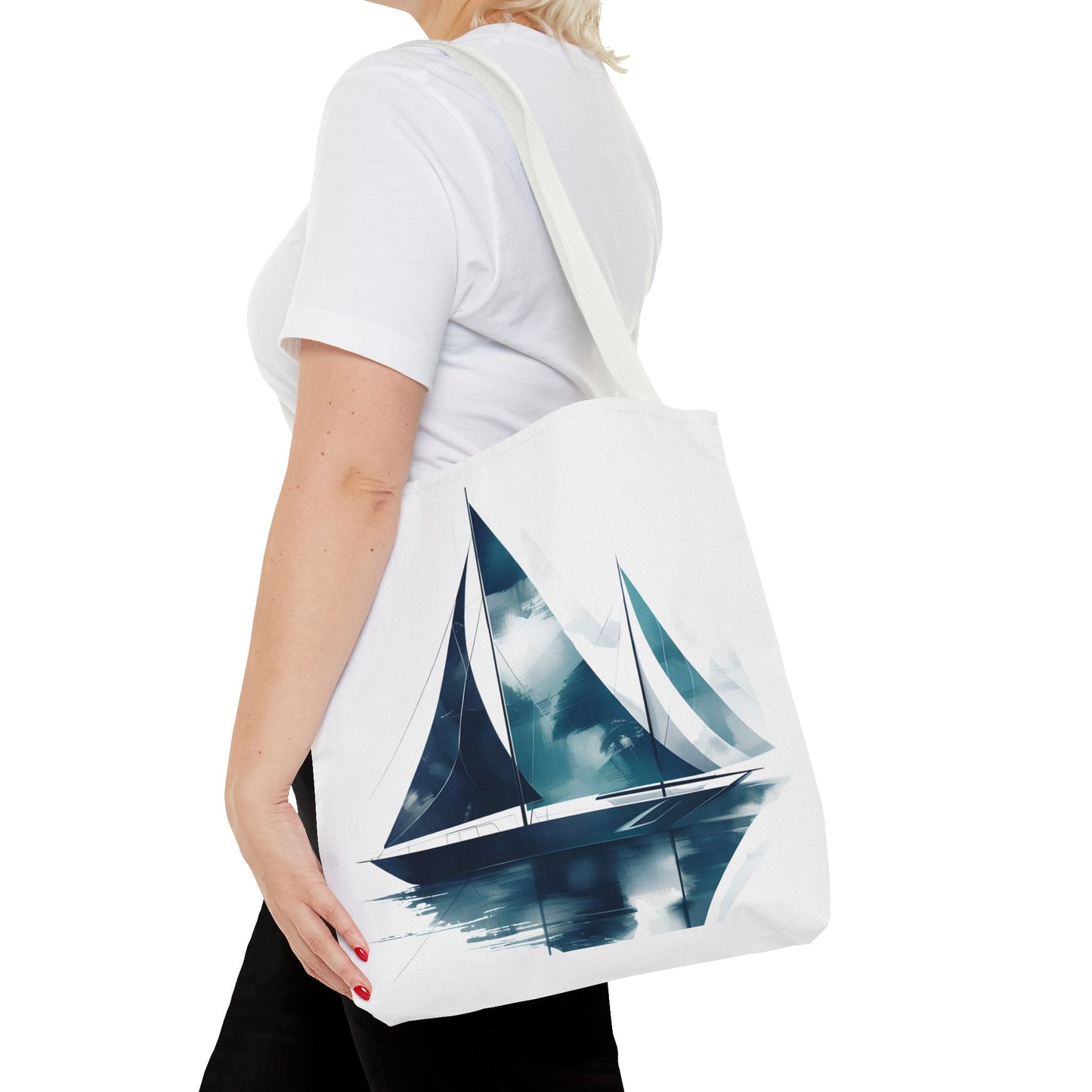 Sailboat Watercolor Tote Bag