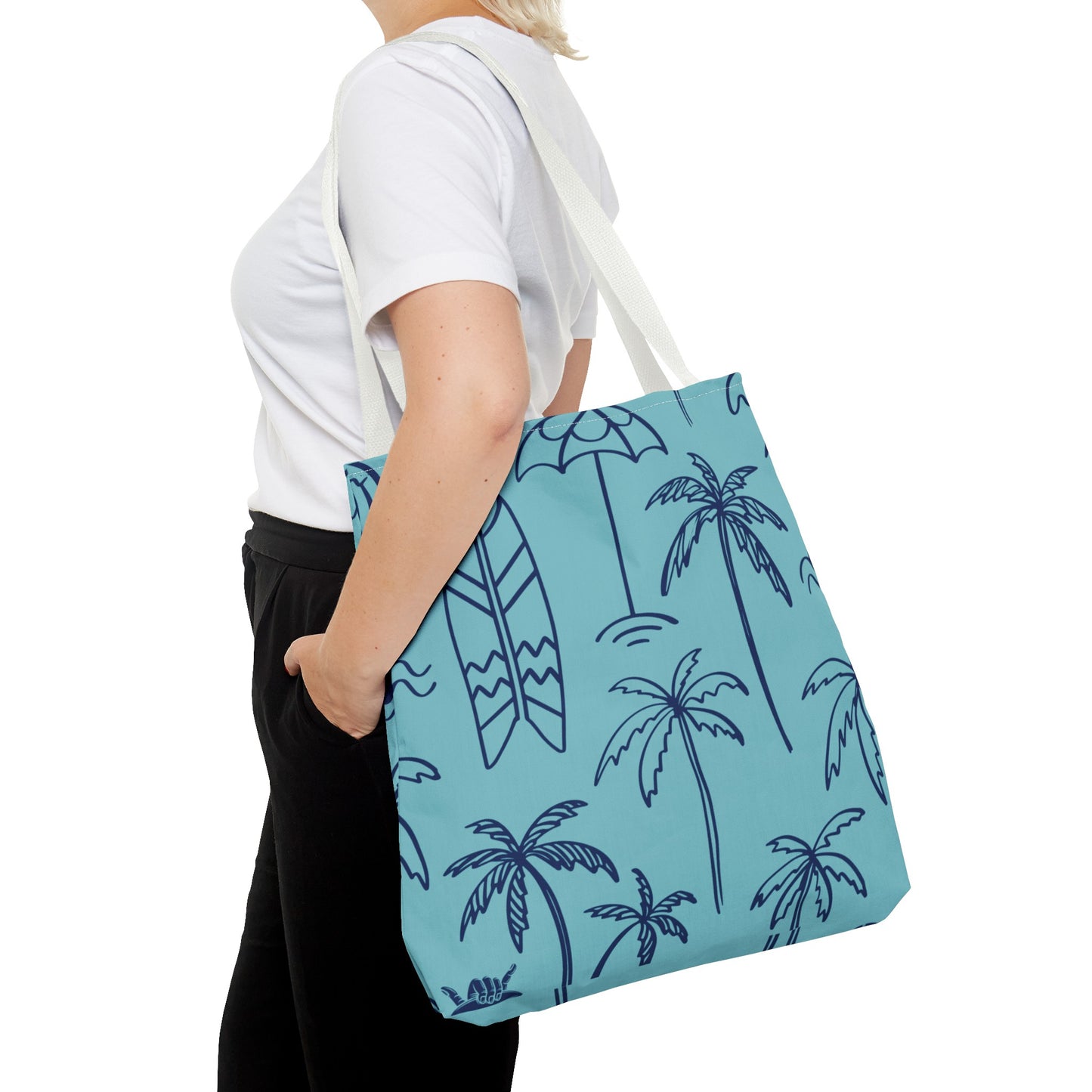 Turquoise and Royal Tote Bag