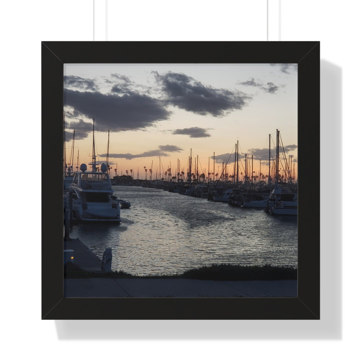 Marina Sunset Framed Poster