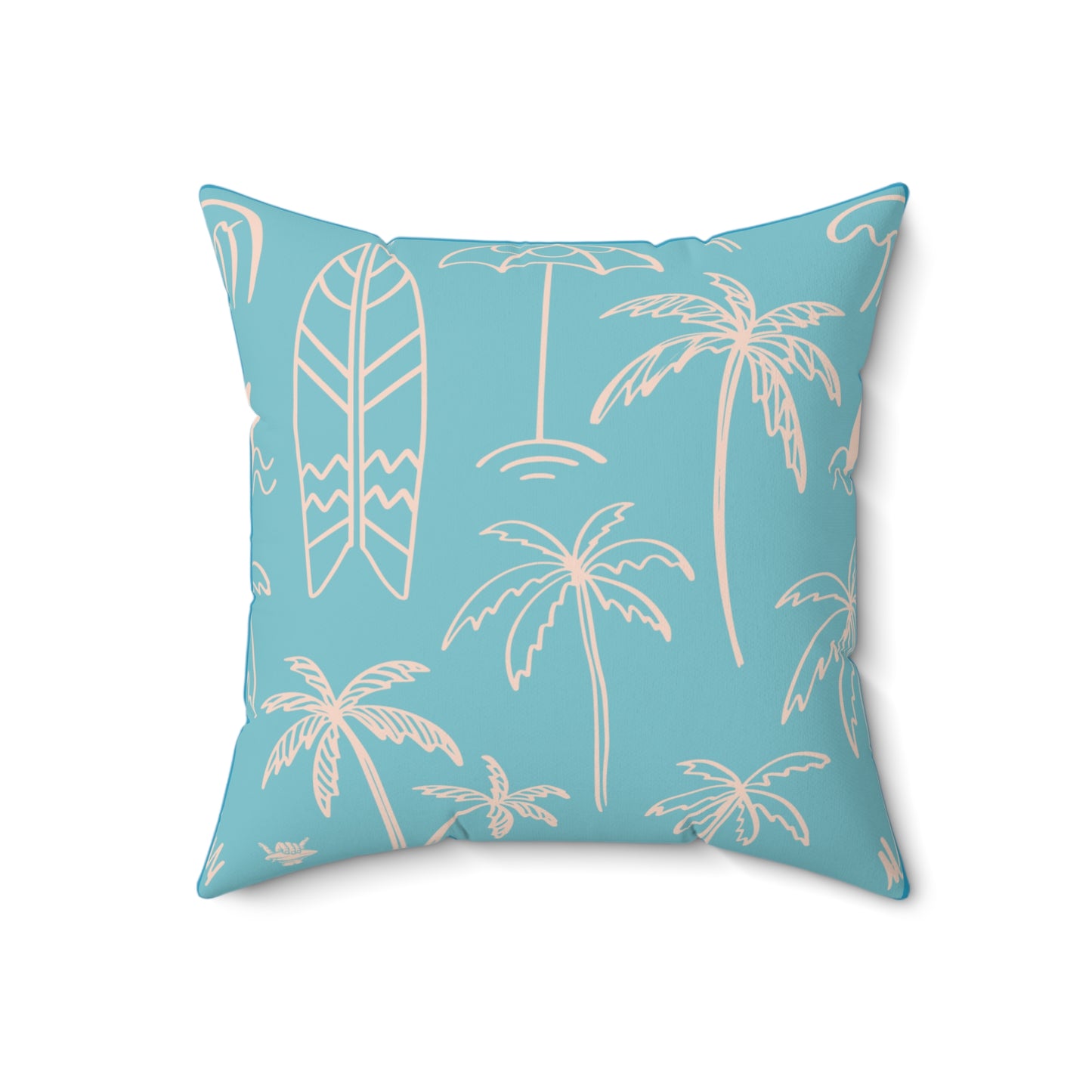 Tropical Surf Pillow (Tan)