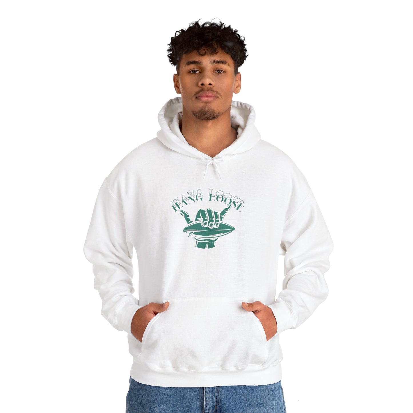 Hang Loose (Green) Unisex Heavy Blend™ Hooded Sweatshirt