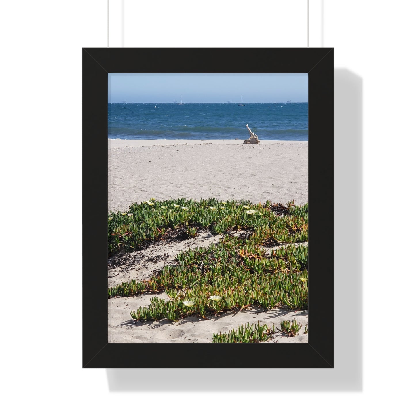 Beach Dune East Beach Santa Barbara CA Framed Poster