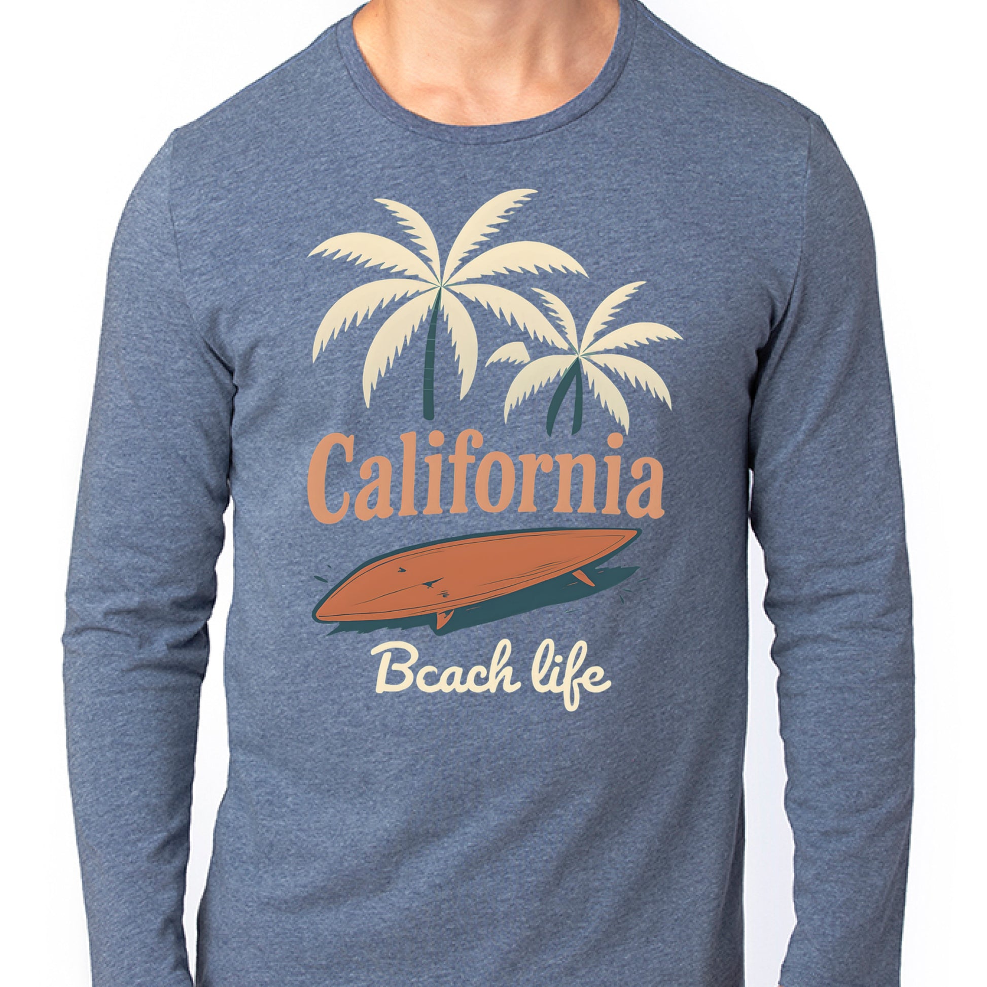 NAVY HEATHER - FRONT