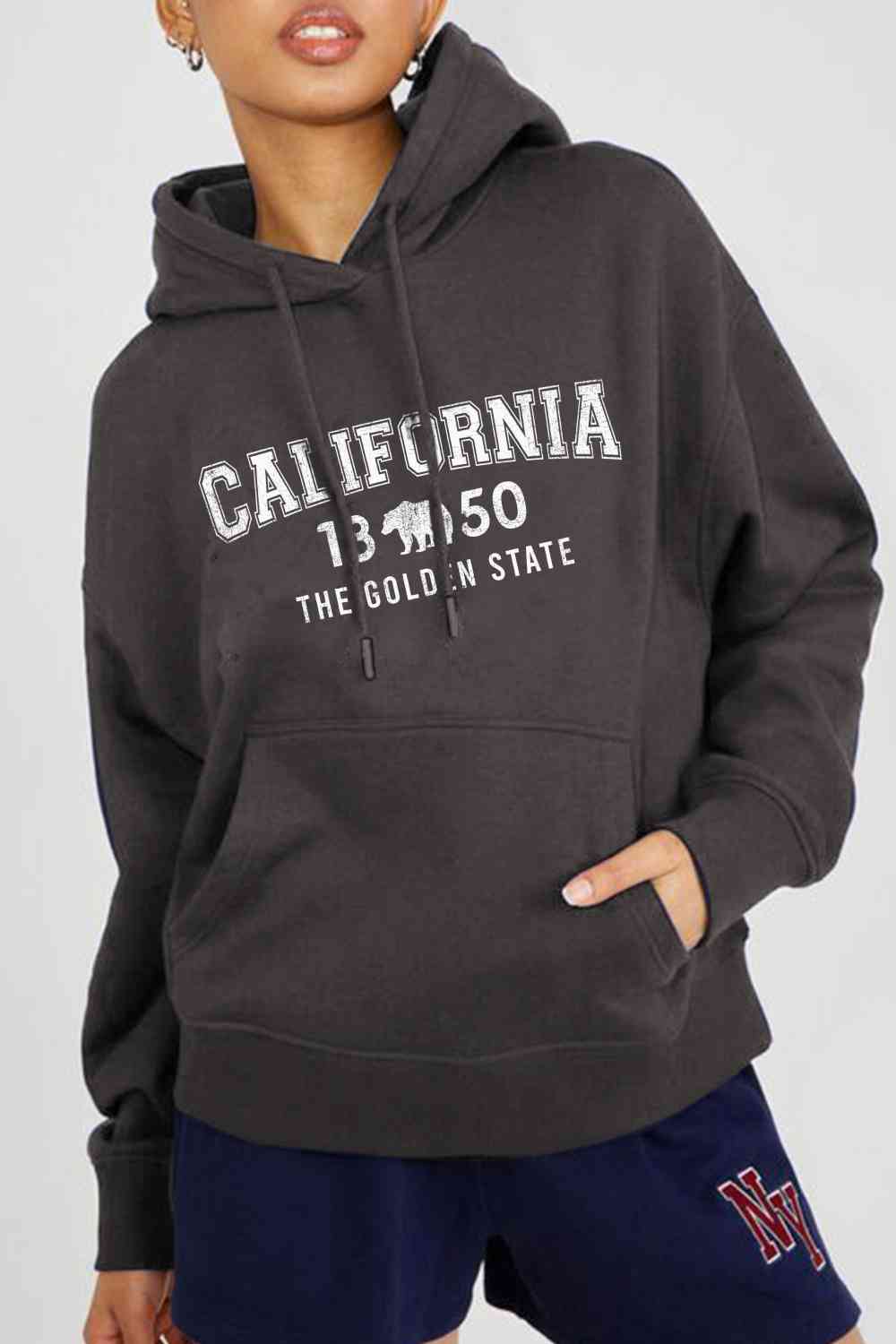 Simply Love Simply Love Full Size CALIFORNIA 1850 THE GOLDEN STATE Graphic Hoodie